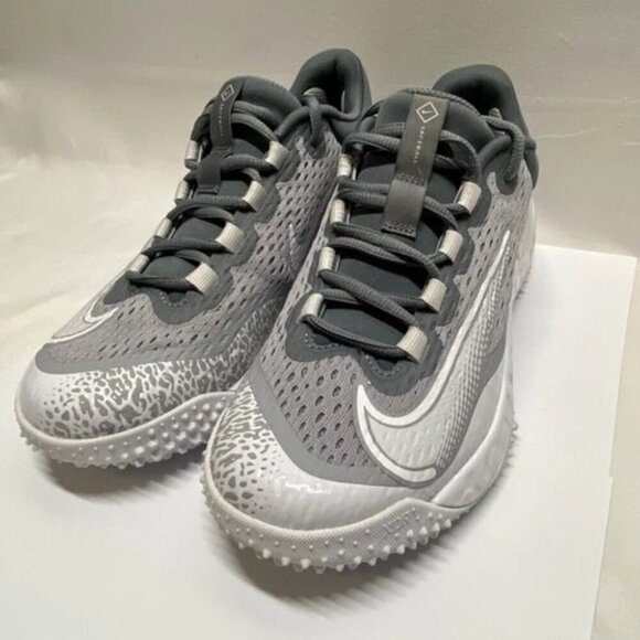 Nike Alpha Huarache Elite 4 Softball Turf Shoes Women's Size 7 Gray White EUC - Picture 2 of 15